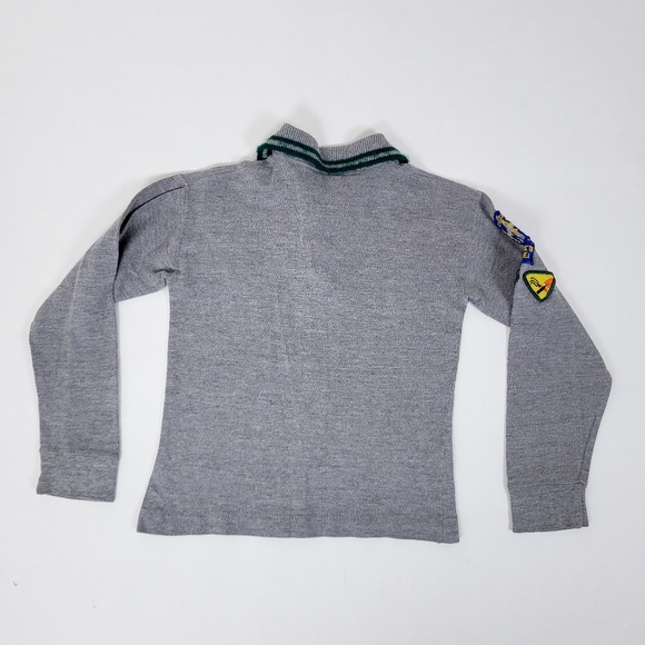 Vintage Authentic Boy Scout Shirt Wolf Cubs Top long sleeve collar badges - Picture 5 of 5